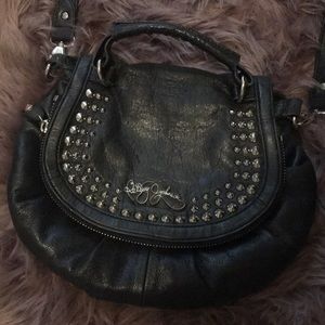 RARE leather spiked Betsey JOhnson handbag